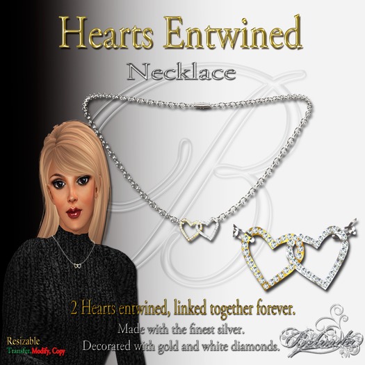 Hearts Entwined - Necklace - Silver - GB 