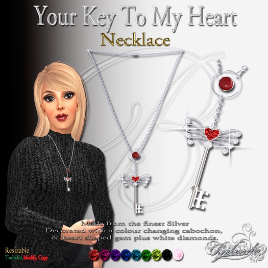 Open Heart - Necklace - Silver  - GB