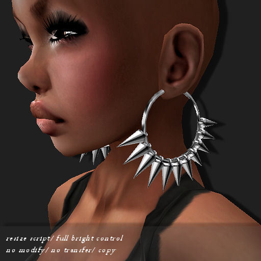 EARING SPIKES SILVER       -RYCA-