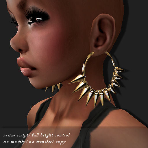 EARING SPIKES GOLD       -RYCA-