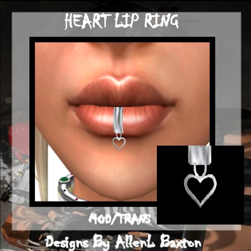heart lip ring boxed