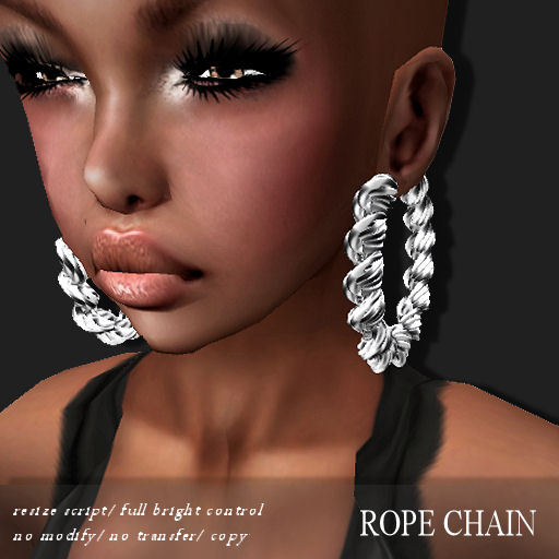 EARRING ROPE PLATINUM            -RYCA-