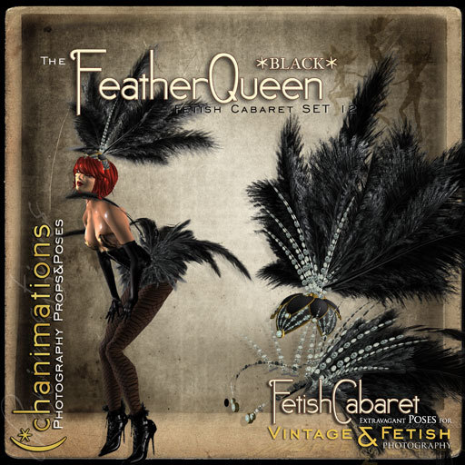 (*chanimations: FetishCabaret (Set 12) - "FeatherQueen" ***BLACK***