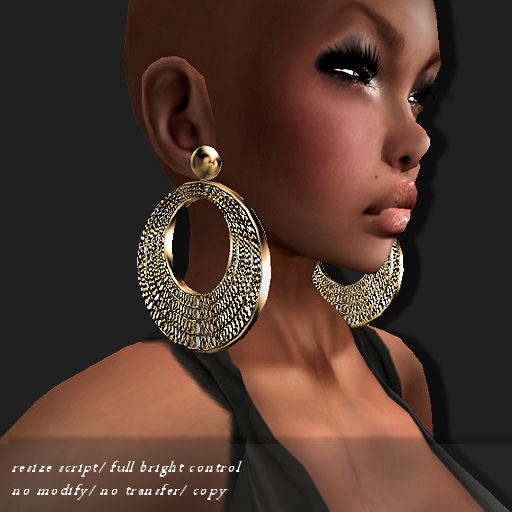 EARRING ICED-PLETED GOLD      -RYCA-