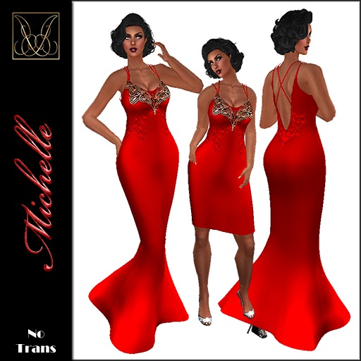 JCD Michelle Blue Mesh Formal&Cocktail Dresses (bagged)