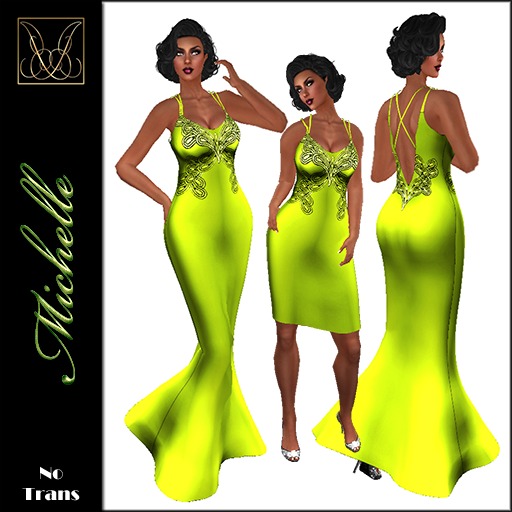 JCD Michelle Blue Mesh Formal&Cocktail Dresses (bagged)