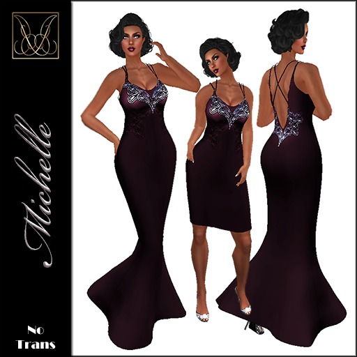 JCD Michelle Blue Mesh Formal&Cocktail Dresses (bagged)