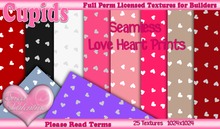 *Cupids Textures * 25 SEAMLESS LOVE HEART PRINTS