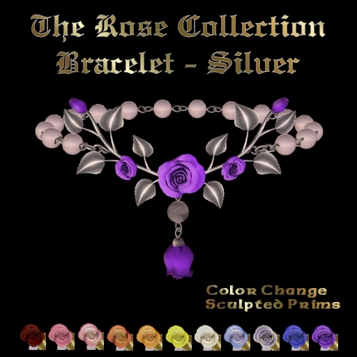 Ashira's Rose Collection Bracelet - Silver