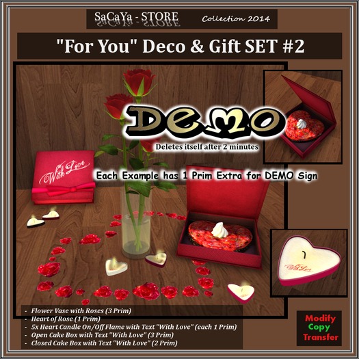 SaCaYa's "For You" Deco & Gift SET #2 Demo