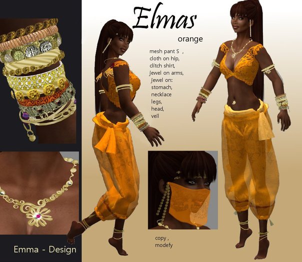 ModeTafel Genie Elmas orange