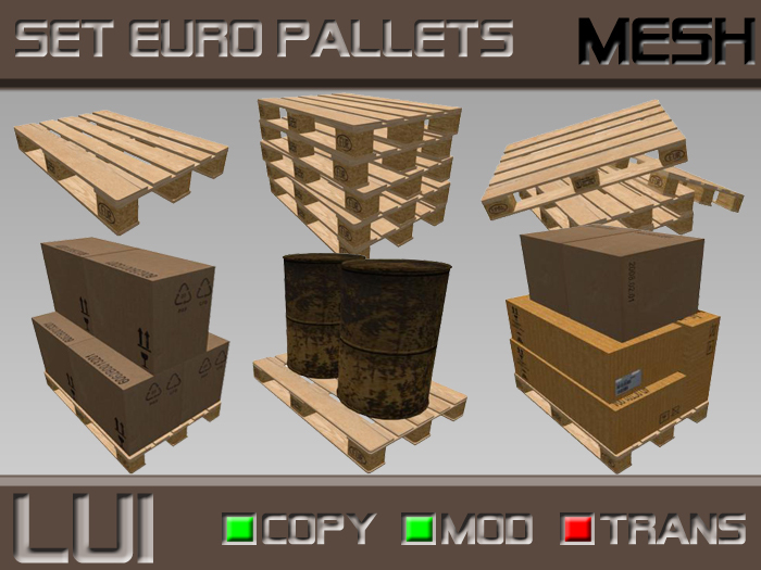 <LUI>Set euro pallets [Mesh] CM