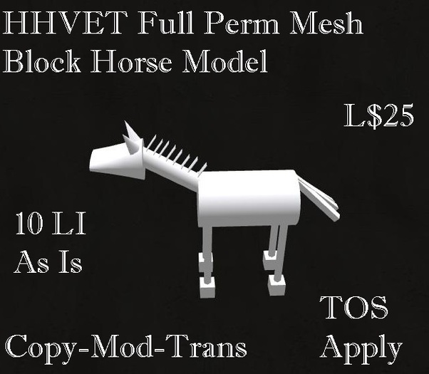 25 HHVET Mesh Block Horse Full Perm [Boxed]