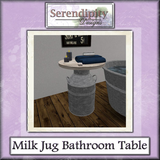 Milk Jug Bathroom Table
