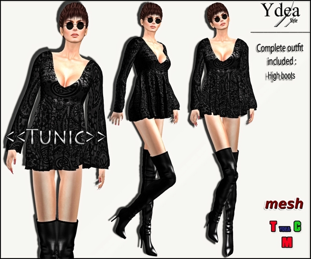 *Ydea* Tunic Black