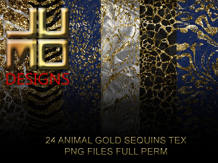 .:JUMO:. Animal Gold Sequin Textures