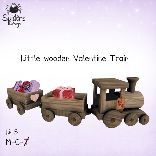 (SD) Little wooden Valentine Train