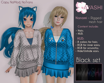 [^.^Ayashi^.^] Nanami hair-Black set