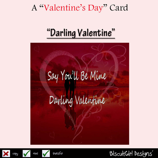 Valentines Card ~ Darling Valentine