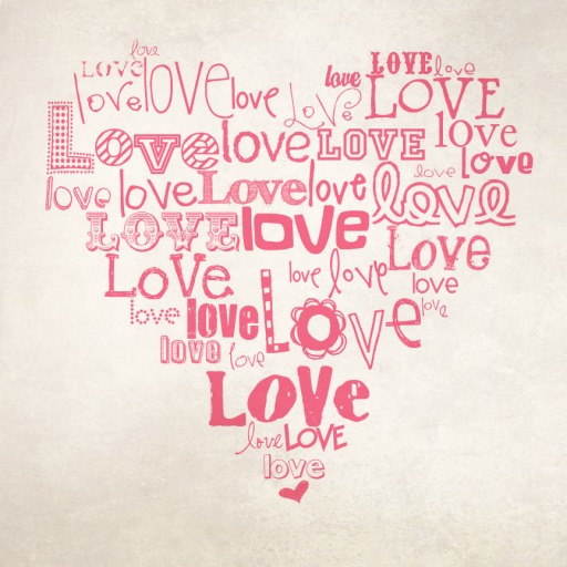 Pink heart love