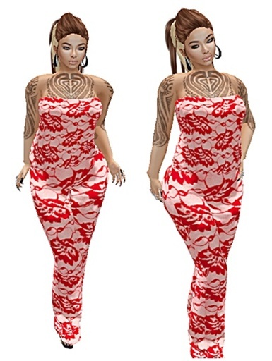 Red lace jumpsuit