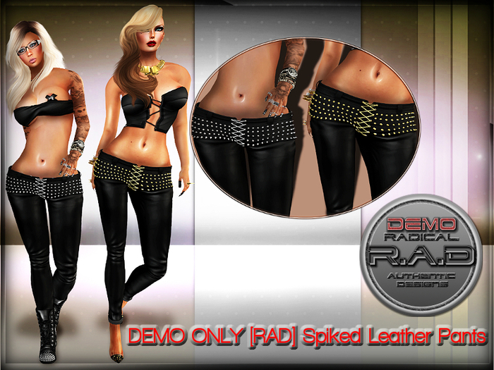 **DEMO ONLY** [RAD] Spiked Leather Pants