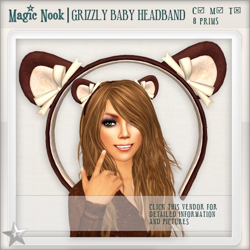 [MAGIC NOOK] Grizzly Baby Headband