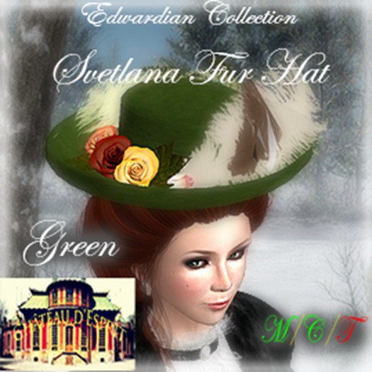 ~CdE~ Edwardian Svetlana Hat GREEN