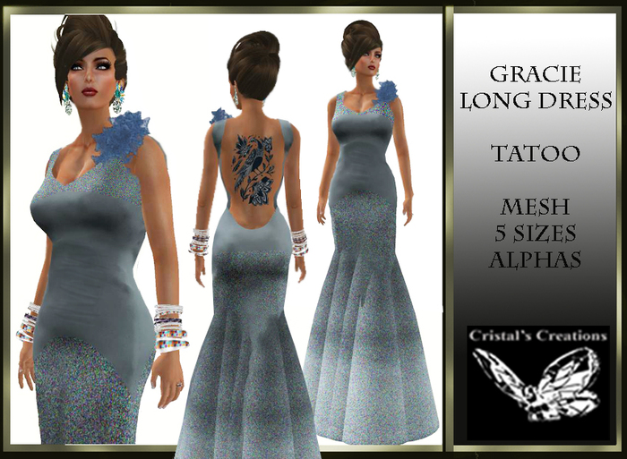 GRACIE BLUE LONG DRESS