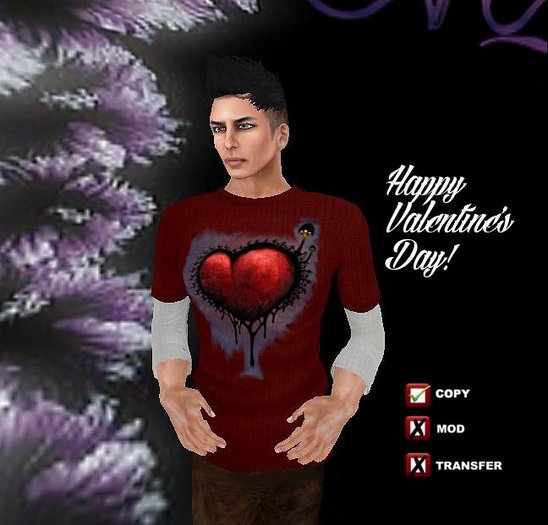 **AQK**M Heart Red Shirt