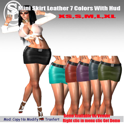 Mini Skirt Leather Demo