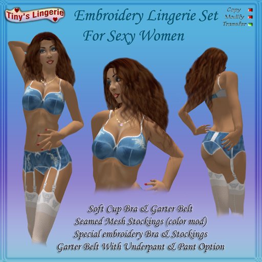 Jada Lingerie Set, SeaBlue
