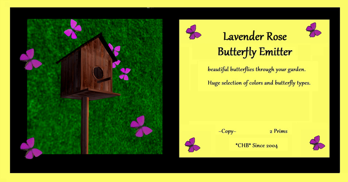 Lavender Rose Butterfly Emitter *CHB*