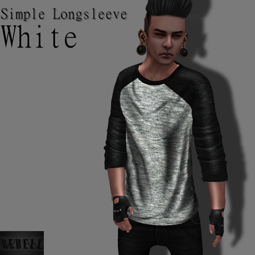 REBELL Simple Longsleeve - White