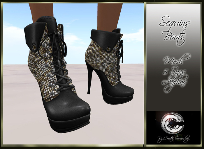 SEQUINS BOOTS