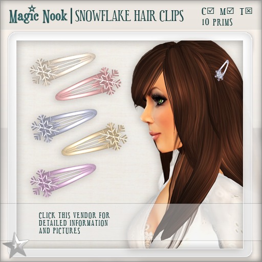 [MAGIC NOOK] Snowflake Hair Clips