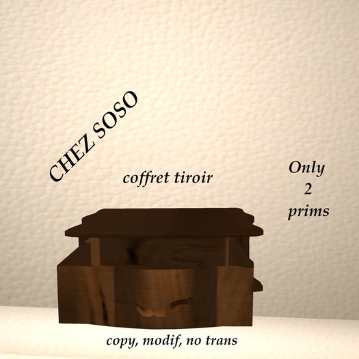 coffret en bois tiroire qui ouvre