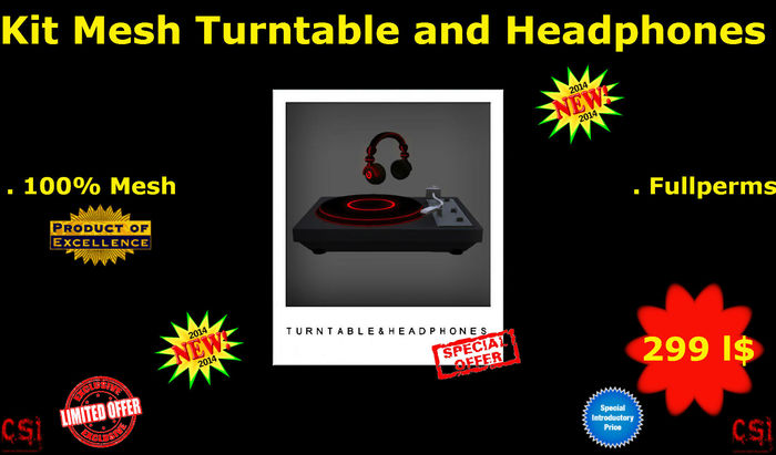 Kit Mesh Turntable and Headphones (box)