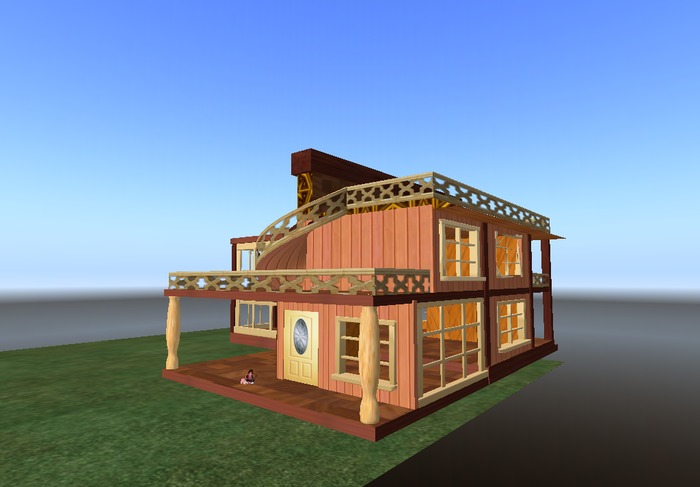 casa de madera 37 con puertas