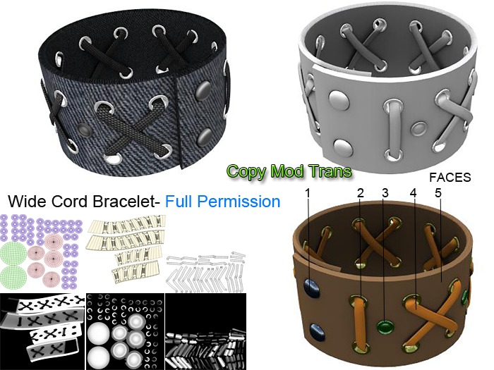 Wide Cord Bracelet- Full Permission