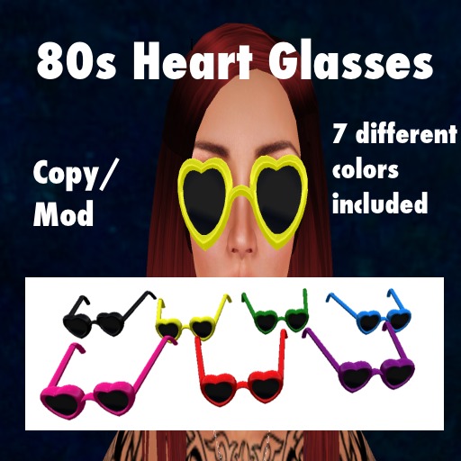 80s Heart Glasses (boxed)