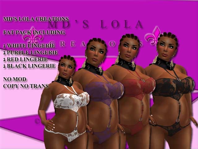 MD'S FAT PACK LINGERIE SET(LOLA)