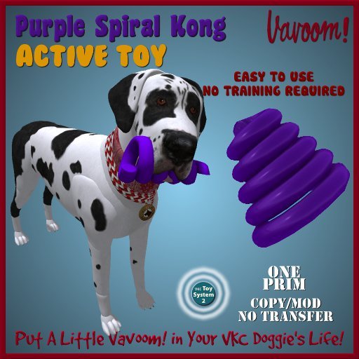 Second Life Marketplace Spiral Kong Purple *Vavoom! Active Toy* Toys and Accessories for