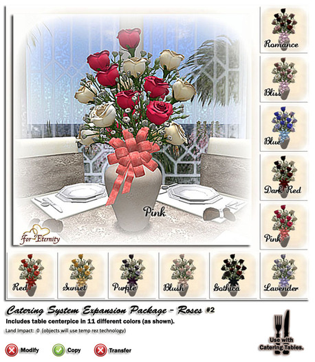 *VRD* Catering Expansion Pkg - Decor - Roses #2 (boxed)