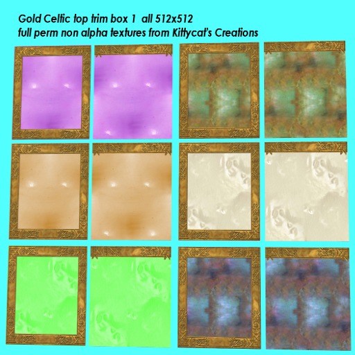 Gold celtic top trim 1 box
