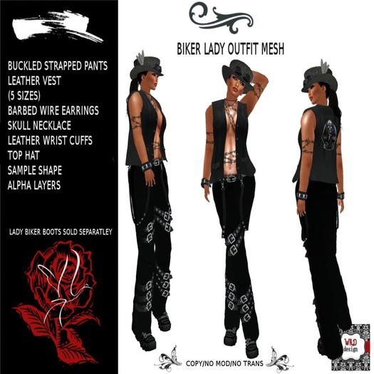 LADY BIKER OUTFIT MESH