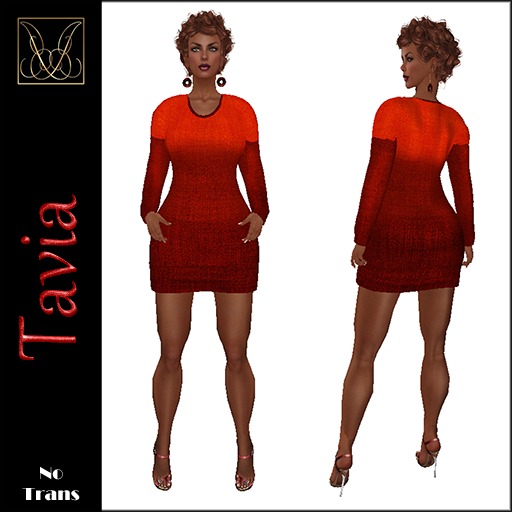 JCD Tavia Orange/Red Mesh Dress (bagged)