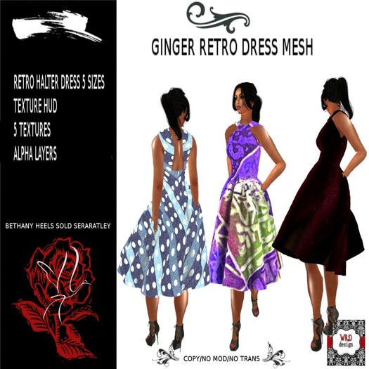 GINGER RETRO DRESS MESH
