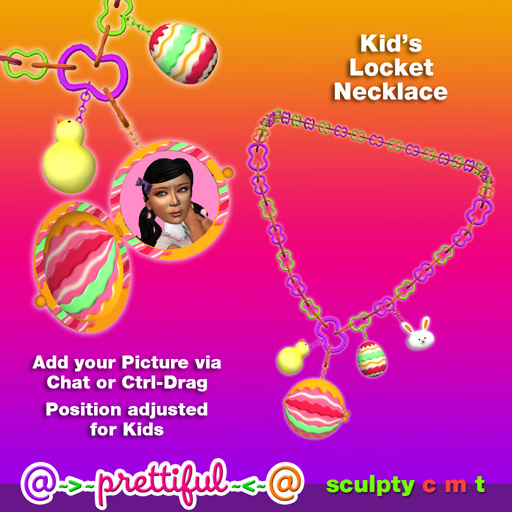 @~>~ PrettiFuL ~<~@ Locket Necklace [ Spring ] Kids