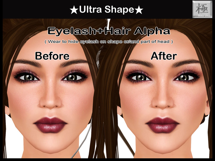*Ultra Shape* Eyelash + Hair Alpha